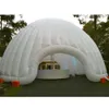 groothandel 10x10x4.5mH (33x33x15ft) op maat gemaakte witte lucht opblaasbare koepeltent met led-verlichting circus gigantische bruiloft partytent iglo feestpaviljoen voor evenementen