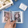 Keychains 1st Transparent Glitter Card Holder Key Ring Female Portable Mini Po Sticker 3 Inch 2 Small Keychain