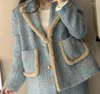 Work Dresses Retro Temperament Plush Jacket Hip Wrap Skirt Two-piece Set Women Lapel Splice Soft Glutinous Fashion French Slim Winter Suit