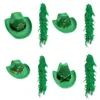 Basker Stpatrick Green Hat Shamrock Boas Irish National Day Celebration Costum Cap DXAA