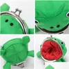 Plush Keychains P Keychains 20st/Lot Frog Wallet Coin Purse Keychain Cartoon Flanell Key Holder Cosplay Toy School Prize Passe Prient Dr Dhguq