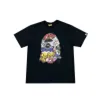 NEW A Bathing Ap COLOR CAMO BIG APE HEAD TEE Blue BLACK T SHIRT LARGE NIGO