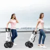 Scooters électriques de Scooter de mobilité de 3 roues 10 pouces 36V 350W Tricycle Parent-enfant pliant Scooter électrique deux sièges