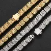 Mens Bling 10mm ijzige hiphop ketting Vvs duidelijkheid Cz diamanten Iced Out geclusterde tennis ketting ketting