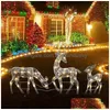 Dekoracje ogrodowe oświetlone świąteczne dekorację jeleni renifer
