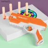 Arma brinquedos crianças bala macia brinquedo arma manual pistola dardo blaster colorido plástico tiro modelo lançador com caixa meninos presente de aniversário yq240307