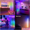 Lampy podłogowe RGB sypialnia LED Atmosfera nocna lampa światła Living Rom wystrój w pomieszczeniach do dekoracji domowej 8705772 DROP DHROG DHROG