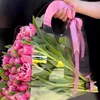 53 Stuks Transparante Bloem Tas Met Handvat Verse Boeket Doos Voor Bruiloft Verjaardag Rose Bloemen Wikkelen Handtas Gift 240223