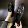 Lederen pailletten schoenen vrouw casual doek 421 zwart/wit glitter platform flats Oxford dames dikke hak slip op loafers groot formaat 43 912