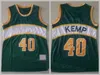 맨스 후퇴 농구 게리 페이튼 저지 20 케빈 듀란트 35 Shawn Kemp 40 Ray Allen 34 팀 빈티지 스포츠 팬을위한 좋은 품질 셔츠 남자 유니폼 빨간색 흰색 녹색