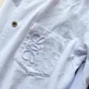 Chemise en denim blanc pour femmes, avec poches brodées de serviettes lourdes, ample et polyvalente, nouvelle collection