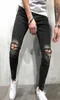 Schwarze Jeans Herren Jeans Zerstört Zerrissenes Design Bleistifthose Knöchel Skinny Herren Hochwertige Straßenkleidung X06211500974