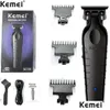 Rasoirs électriques Kemei 2296 Barber Tondeuse à cheveux sans fil 0mm Zero Gapped Carving Clipper Detailer Finition professionnelle Coupe Hine Dr Dhui2