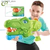 Sand Play Water Fun Gun Toys Childrens Outdoor Dinosaur Large Copacity Pull-Out Porous Water Gun Summer Swimming Beach Spela Toy Game Xpy 230711 Q240307