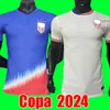 2024 2025 Pulisic 축구 유니폼 Aaronson Dest Weah Acosta McKennie 24 25 Ferreira Reyna Morgan Usas 축구 셔츠 Rapino Dunn Football Shirt 남자 키트 키트 세트