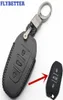 Flybetter äkta läder 3Button Smart Key Case Cover för Peugeot 30085082008 för Citroen C4LDS6C6DS5 bilstyling L3425161041