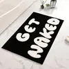 Inyahome czarno -biały get nagich maty podłogowe luksusowe miękkie Pluszowe Dywany w łazience z mikrofibrem dywany Dekor farmhouse Decor 240301