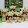 Gorąca sprzedaż 12 szt./Lot Bow remis 13 cm Mini Bear Dolls Schled Toysgirls Birthday Gift Małe pluszowe zwierzęta LJ200902 240307