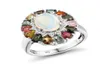 GZ ZONGFA High Quality Natural Opal Tourmaline Gem 925 Sterling Silver Custom Wedding Rings Jewelry Women 2208138054000