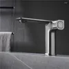 Grifos del fregadero del baño Grifo del lavabo Grifo mezclador de latón moderno Negro/Gris/Cromo Lavado y estilo de agua fría