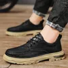 Casual Shoes Mens Lace Up Oxfords Fashion Trends Brand Top Quality 2024 Comfortable Outdoor Non-slip Leather Sneakers