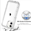 Armure Antichoc Pare-chocs Pour iPhone 15 14 13 12 11 Pro Max XR XS X 6 7 8 Plus Transparent Heavy Duty Protection Dur PC TPU Téléphone Cas couverture