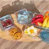 9PCS 1/6 or 1/12 Scale Miniature Dollhouse Food Container Mini Crisper Fruit Box Blyth Doll Kitchen Accessories Toy 240305