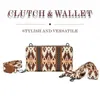 Axelväskor mode bohemiska cowgirl plånbok handväska för kvinnor västra aztek etnisk koppling armband med hållare väska