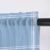 Gordijn Sky Blue Short Sheer Window Tule Curtains for Kitchen Slaapkamer Home Decor Small Voile Drapes