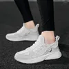 Chaussures décontractées Damyuan hommes femmes tricot baskets unisexe tendance léger Sneaker mode en plein air course Tennis grande taille 36-47