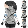 Vestes Femmes Veste d'hiver Femmes 2024 Pour Plus Taille Sweat-shirt Zipper Poche Manteau Camouflage Imprimer Manches Longues Chaquetas