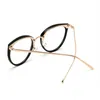 サングラスフレーム特大の透明なレンズ猫の眼鏡フレーム女性ファッション特大の光景透明な光学眼鏡