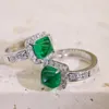 フープイヤリングユニスキュートリアル18Kソリッドホワイトゴールドau750 jewerly diamonds sugarloaf cut fine fine emerald for womenギフト