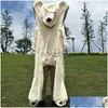 حيوانات أفخم محشوة 130 سم ناعمة أمريكية NT Bear Skin Toy Big Bears Coat For Girlfriend Valentines Day Gift Teddy Coats Dr DHV89 240307