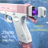 Toys Gun Bunty Pistolet Electric Water Pistolet Dzieci Glock Toys for Boys Wysokie ciśnienie silne energia ładująca pistolet wodny pistolet dla dzieci Prezent 240307