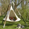 캠프 가구 야외 야외 캠핑 방수 레저 많은 사람들을위한 소파 텐트 나비 스윙 해먹 의자 안뜰 2024