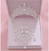 High Quality Fashion Crystal Wedding Bridal Jewelry Sets Women Bride Tiara Crowns Earring Necklace Wedding Jewelry Accessories6883582