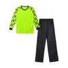 Kids Boys Soccer Goalkeeper Clothes Goalie Sport Suit Football Training Uniform Long Sleeve Protective Padded Tshirt with Pants 240306