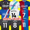 Maglie da calcio OLISE Crystal 2024 ZAHA EZE J.AYEW Palace home Top Maglia da calcio Kit BENTEKE SCHLUPP FRANCA MATETA EDOUARD GALLAGHER uniformi della magliaH240307