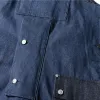 Overaller safari stil overaller män lapptäcke kontrast stitch denim mens byxor last multipocket casual funktionell arbete jumpsuit m2xl