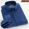 Camicia di flanella di puro cotone al 100% Camicie eleganti da uomo casual a maniche lunghe con vestibilità regolare per uomo Comodo tasca S-7XL 240307