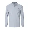 New men's brand Polos pony shirt, high-quality men's cotton short sleeved brand long sleeved jersey