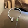 Bangle Elegancka moda Bell Bell Kamienna Bransoletka dla kobiet dziewczęta retro styl etniczny regulowany prezent biżuterii otwierającej