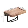 Paper Towel Rack Black Walnut Toilet Rollrack Creative Solid Wood Towelhook Bathroom 240304