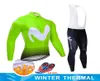 ROPA CICLISMO INVIENO 2020チームMovistar Winter Cycling Jersey Set Thermal Fleeceサイクリング衣料MTBバイクジャージービブパンツSet5662274