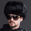 Naiveroo mode russe masculin hivernal chaud de fourrure de fourrure chaude de fourrure noire massif épaississe-oreille casquettes leifeng chapeaux de neige oreille 3156