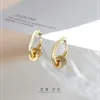 Hoop Earrings Freely Combinable For Women Shiny Crystal Mini Circle Connected Golden/White Huggies Fashion Earring Jewelry Gifts