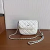 Nieuwe Princess Niche Franse koeienhuid Diamond Grid Chain Bag, compacte en veelzijdige crossbodytas met enkele schouder