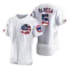 Custom Baseball Jersey Chicago''Cubs''Men 8 Andre Dawson 9 Javier Baez 17 Kris Bryant 44 Anthony Rizzo Custom Women Youth White Stars Stripes Jersey