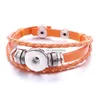 Bracelets de charme Nouveau 13 couleurs Snap Boutons Bracelet Femmes 18mm Ginger Snaps Charme Mti Couches Tressé Corde Bracelet Pour Hommes S Mode J Dh76B